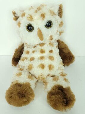 Noah's Ark Animal Workshop Brown Spotted Owl 13" Plush Stuffed Animal Big Eyes